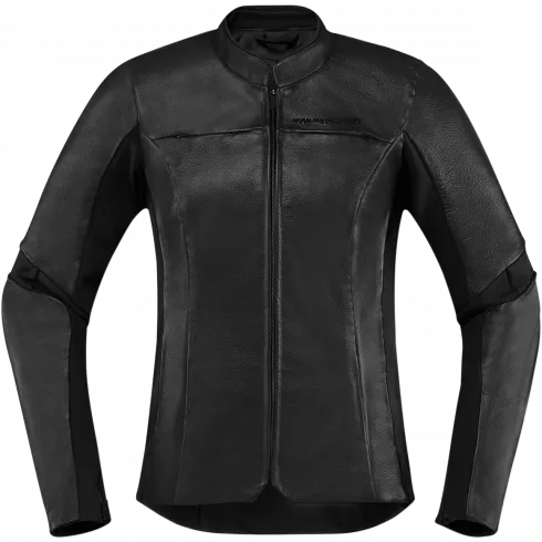 Γυναικείο δερμάτινο μπουφάν μηχανής OVERLORD LEATHER - BLACK Γυναικείο δερμάτινο μπουφάν μηχανής OVERLORD LEATHER - BLACK