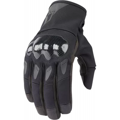 Δερμάτινα γάντια μηχανής ICON STORMHAWK - BLACK