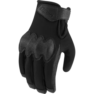 Δερμάτινα γάντια μηχανής ICON PDX3 - BLACK