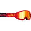 Μάσκα μηχανής motocross FMF PowerCore Flame Mirror Red