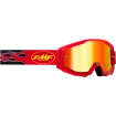 Μάσκα μηχανής motocross FMF PowerCore Flame Mirror Red thumb