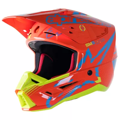 Κράνος μηχανής ALPINESTARS SM5 ACT ORANGE/YELLOW GLOSS