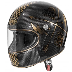 Κράνος μηχανής PREMIER TROPHY CARBON NX GOLD CHROMED FULL FACE Κράνος μηχανής PREMIER TROPHY CARBON NX GOLD CHROMED FULL FACE
