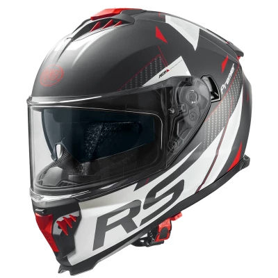 Κράνος μηχανής PREMIER TYPHOON RS 2 BLACK WHITE RED MAT FULL FACE