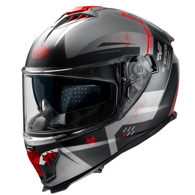 Κράνος μηχανής PREMIER TYPHOON BA 17 BLACK RED FULL FACE