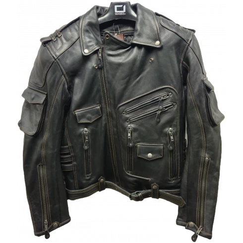 Δερμάτινο μπουφάν μηχανής CHOPPER BLACK Δερμάτινο μπουφάν μηχανής CHOPPER BLACK