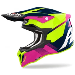 Κράνος μηχανής AIROH STRYCKER BLAZER BLUE PINK GLOSS Κράνος μηχανής AIROH STRYCKER BLAZER BLUE PINK GLOSS