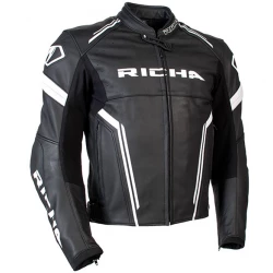 Δερμάτινο μπουφάν μηχανής RICHA MONZA WHITE Δερμάτινο μπουφάν μηχανής RICHA MONZA WHITE
