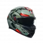 Κράνος μηχανής AGV K3 - DECEPT MATT ΜΑΥΡΟ/ΠΡΑΣΙΝΟ/ΚΟΚΚΙΝΟ thumb