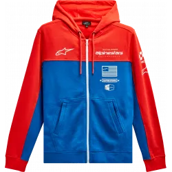 Φούτερ μοτοσυκλέτας ALPINESTARS HOODIE H-BLOCK RED/BLU Φούτερ μοτοσυκλέτας ALPINESTARS HOODIE H-BLOCK RED/BLU