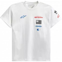 T-shirt μοτοσυκλέτας ALPINESTARS TEE H-BLOCK WHITE T-shirt μοτοσυκλέτας ALPINESTARS TEE H-BLOCK WHITE
