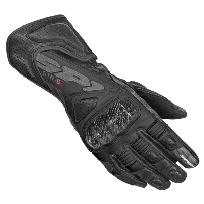 Γυναικεία δερμάτινα γάντια μηχανής SPIDI STR-6 ΜΑΥΡΟ