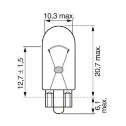 Λάμπα BOSCH Pure Light W5W Λάμπα BOSCH Pure Light W5W