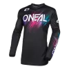 Γυναικεία μπλούζα motocross O'NEAL ELEMENT VOLTAGE BLACK/MULTI