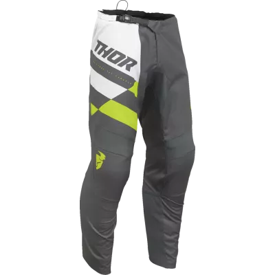 Παιδικό παντελόνι motocross THOR YOUTH SECTOR CHECKER ΓΚΡΙ/ACID