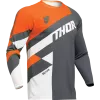 Παιδική μπλούζα motocross THOR YOUTH SECTOR CHECKER ΓΚΡΙ/ΠΟΡΤΟΚΑΛΙ