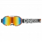 Μάσκα μοτοσυκλέτας για motocross O'NEAL B-10 DUPLEX WHITE/GRAY/ORANGE - RADIUM RED V.24 thumb