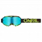 Μάσκα μοτοσυκλέτας για motocross O'NEAL B-10 ATTACK BLACK/NEON YELLOW - RADIUM BLUE V.24 thumb