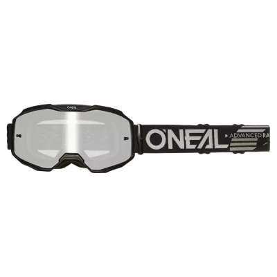 Μάσκα motocross O'NEAL B-10 SOLID BLACK - SILVER MIRROR V.24