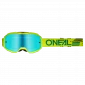 Μάσκα μοτοσυκλέτας για motocross O'NEAL B-10 SOLID NEON YELLOW - RADIUM BLUE V.24 thumb