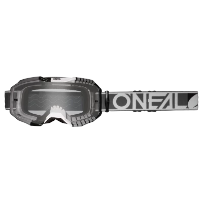 Μάσκα motocross O'NEAL B-10 DUPLEX GRAY/WHITE/BLACK - CLEAR V.24