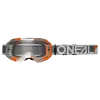 Μάσκα motocross O'NEAL B-10 DUPLEX WHITE/GRAY/ORANGE - CLEAR V.24