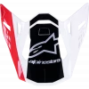 Sunvisor για κράνος motocross ALPINESTARS Supertech M10 UNIT RD/WT