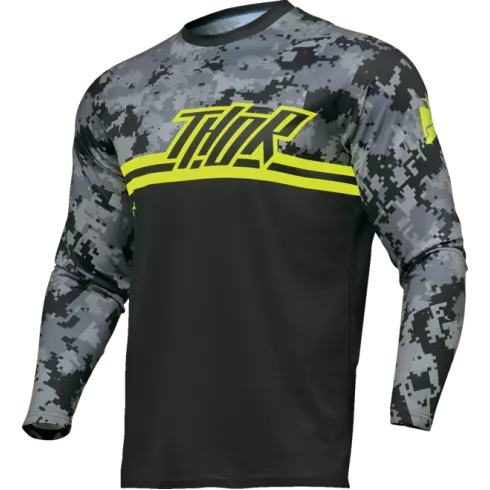 Μπλούζα μηχανής motocross THOR SECTOR DIGI GRAY/ACID