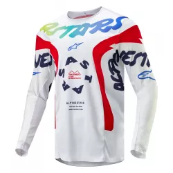 Μπλούζα μηχανής motocross ALPINESTARS RAC-HANA WHT/MULT Μπλούζα μηχανής motocross ALPINESTARS RAC-HANA WHT/MULT