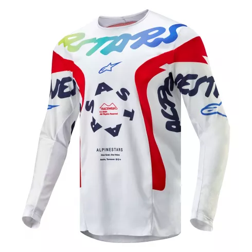 Μπλούζα μηχανής motocross ALPINESTARS RAC-HANA WHT/MULT