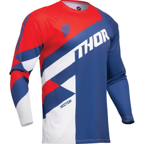 Μπλούζα μηχανής motocross THOR SECTOR CHECKER BLUE/RED