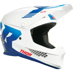 Κράνος μηχανής THOR SECTOR 2 CARVE WHITE/BLUE Κράνος μηχανής THOR SECTOR 2 CARVE WHITE/BLUE