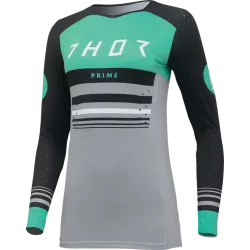 Γυναικεία μπλούζα motocross THOR PRIME BLAZE ΜΑΥΡΟ/ΤΕΑΛ Γυναικεία μπλούζα motocross THOR PRIME BLAZE ΜΑΥΡΟ/ΤΕΑΛ