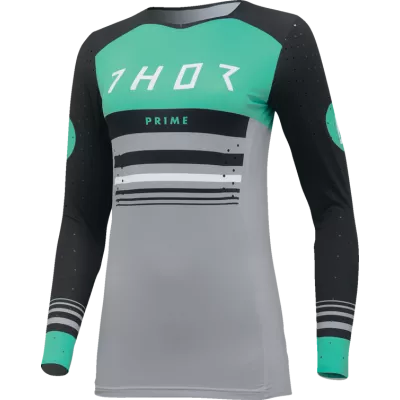 Γυναικεία μπλούζα motocross THOR PRIME BLAZE ΜΑΥΡΟ/ΤΕΑΛ Γυναικεία μπλούζα motocross THOR PRIME BLAZE ΜΑΥΡΟ/ΤΕΑΛ