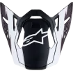 Γείσο για κράνος motocross ALPINESTARS Supertech M10 BLACK/WHT Γείσο για κράνος motocross ALPINESTARS Supertech M10 BLACK/WHT thumb