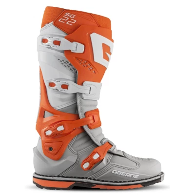 Μπότες μηχανής motocross GAERNE SG22 ORANGE WHITE GREY