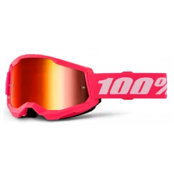 Μάσκα μηχανής motocross 100% STRATA2 PINK- MIRROR RED Μάσκα μηχανής motocross 100% STRATA2 PINK- MIRROR RED