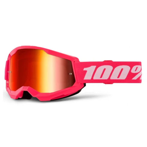 Μάσκα μηχανής motocross 100% STRATA2 PINK- MIRROR RED Μάσκα μηχανής motocross 100% STRATA2 PINK- MIRROR RED