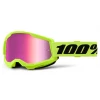 Μάσκα μηχανής motocross 100% STRATA2 NEON YELLOW- MIRROR PINK