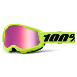 Μάσκα μηχανής motocross 100% STRATA2 NEON YELLOW- MIRROR PINK Μάσκα μηχανής motocross 100% STRATA2 NEON YELLOW- MIRROR PINK