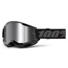Μάσκα μηχανής motocross 100% STRATA2 BLACK - MIRROR SILVER 24