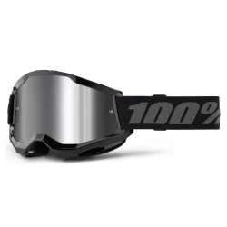 Μάσκα μηχανής motocross 100% STRATA2 BLACK - MIRROR SILVER 24 Μάσκα μηχανής motocross 100% STRATA2 BLACK - MIRROR SILVER 24