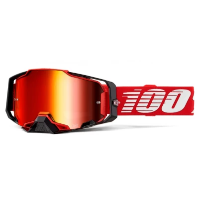 Μάσκα μηχανής motocross 100% ARMEGA RED - MIRROR RED
