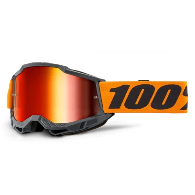 Μάσκα motocross 100% ACCURI2 ORANGE- MIRROR RED