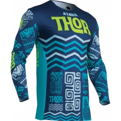 Μπλούζα μηχανής motocross THOR PRIME ALOHA BLUE Μπλούζα μηχανής motocross THOR PRIME ALOHA BLUE
