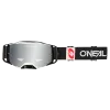 Μάσκα motocross O'NEAL B-33 BOLD BLACK/WHITE - SILVER MIRROR