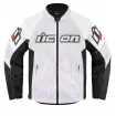 Μπουφάν μηχανής ICON MESH AF LEATHER CE WHITE - без гръб thumb