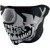 Μάσκα προσώπου αναβάτη HALF CHROME SKULL