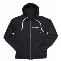 Ζακέτα μηχανής BILTWEL HOODIE BOLTS ZIP BLACK