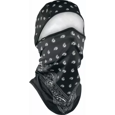 Κουκούλα προσώπου αναβάτη - μπαλακλάβα ZANheadgear SPORTFLEX CONV BK PAISLY